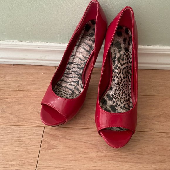 Red Platform Stiletto Heels - Picture 2 of 3
